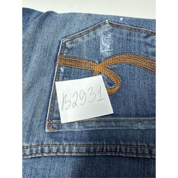 7 Seven For All Mankind White Paint Splatter Boot Cut Jeans Womens Sz 30/ 32 L - Picture 16 of 16